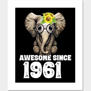 Awesome since 1961 59 Years Old Bday Gift 59th Birthday Posters and Art